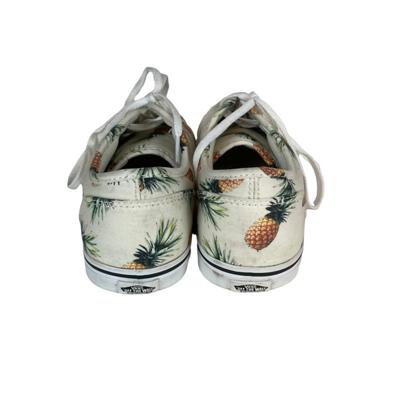 VANS Pineapple Pattern Fabric Lace-Up Low Sneakers Size 8.5 - Picture 6 of 8